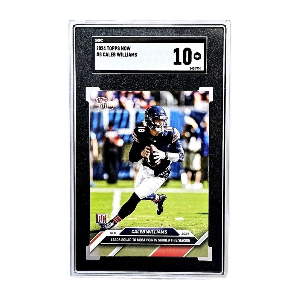 CALEB WILLIAMS TOPPS NOW 2024 RC GEM MINT 10 Squad Point Leader BEARS #8